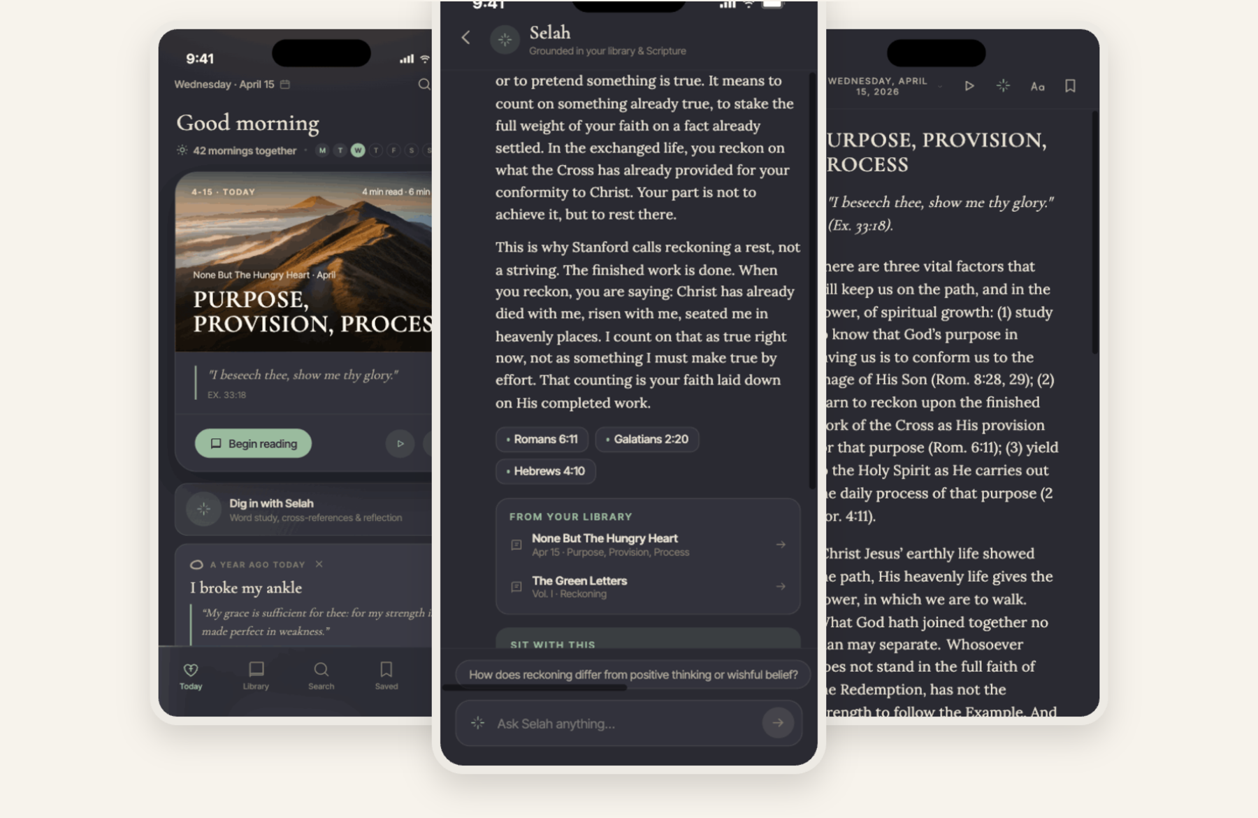 Abide Above — Selah companion, the forty-two mornings record, and the reading experience